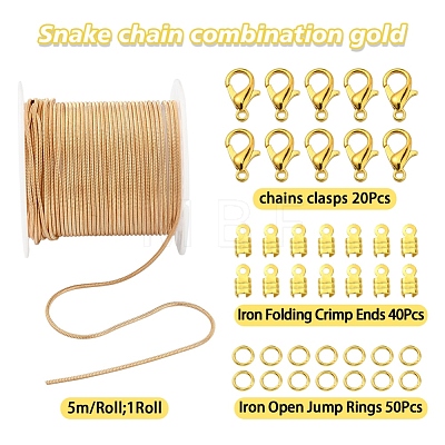 DIY Chains Bracelet Necklace Making Kit DIY-YW0005-83G-1