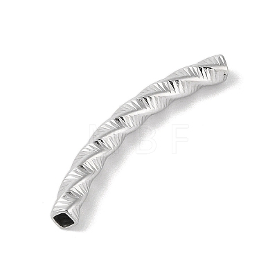 304 Stainless Steel Curved Tube Beads STAS-M071-03F-P-1