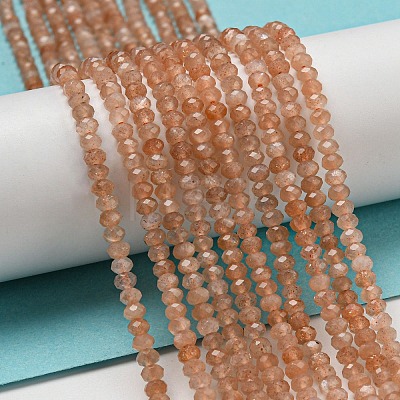 Natural Peach Moonstone Beads Strands G-A097-C02-01-1