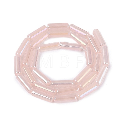 Electroplate Imitation Jade Glass Beads Strands EGLA-Q132-02A-A04-1