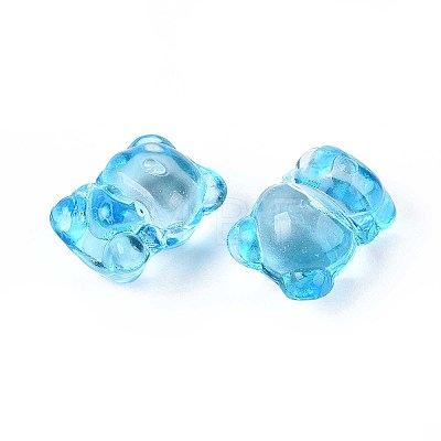 Baking Paint Transparent Glass Beads DGLA-N018-02C-1