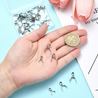 30Pcs 3 Styles 304 Stainless Steel Ice Pick Pinch Bails STAS-YW0001-92-1