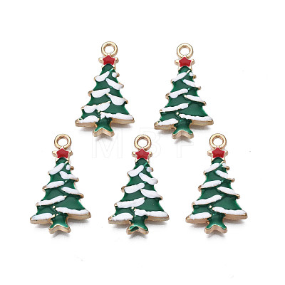 Rack Plating Alloy Enamel Pendants ENAM-N055-123-1