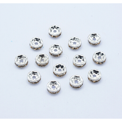 Brass Grade A Rhinestone Spacer Beads RSB036NF-05-1