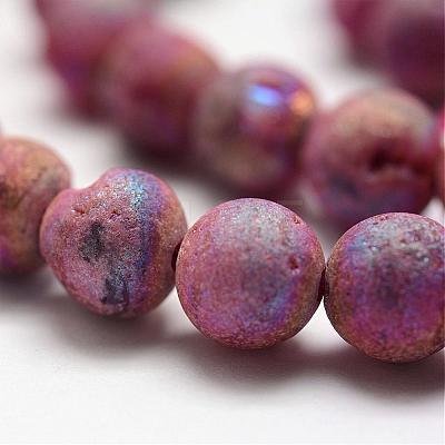 Electroplated Natural Quartz Crystal Beads Strands G-K174-01E-1