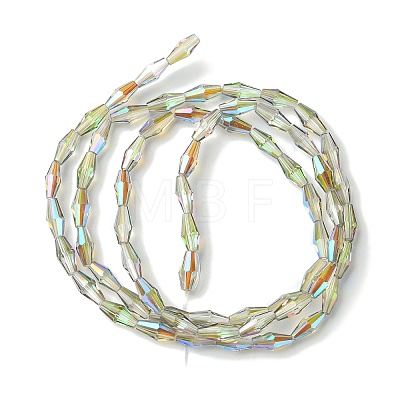 Transparent Electroplate Glass Beads Strands GLAA-K064-05A-HR02-1