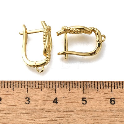 Rack Plating Brass Hoop Earring Findings EJEW-H143-06G-1