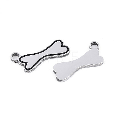 304 Stainless Steel with Enamel Pendants STAS-T073-25P-1