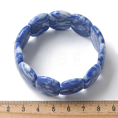 Handmade Lampwork Beaded Stretch Bracelets for Men Women BJEW-G738-01B-13-1