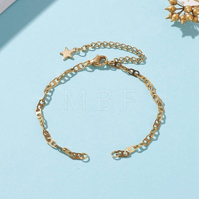 304 Stainless Steel Mariner Link Chains Bracelet Makings AJEW-JB00887-1