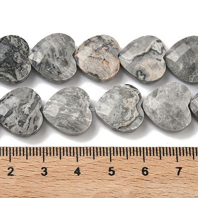 Natural Map Stone Beads Strands G-A309-A17-01-1