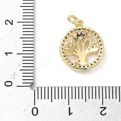Brass Micro Pave Cubic Zirconia Pendants KK-S337-07G-D-1