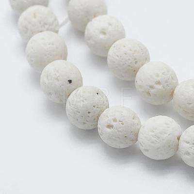 Natural Lava Rock Beads Strands X-G-F531-6mm-G17-1