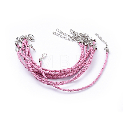 Trendy Braided Imitation Leather Bracelet Making BJEW-S076-015-1