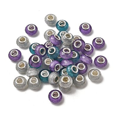 Faceted Resin European Beads RESI-C063-01H-1