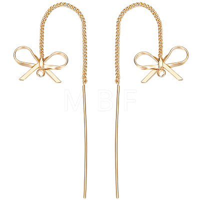 10Pcs Brass Chains Stud Earring Findings KK-BBC0009-82-1