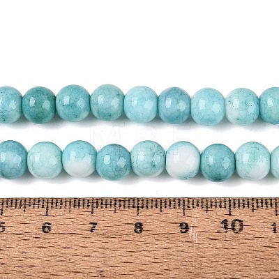 Opaque Ombre Effect Dyed Glass Beads Strands GLAA-Q106-04A-08-1