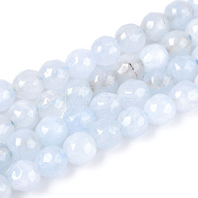Dyed Natural White Jade Beads Strands G-T139-6mm-60-24-1