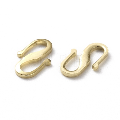 Brass S Hook Clasps KK-L205-04G-1