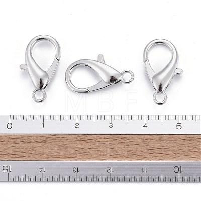 Platinum Plated Zinc Alloy Lobster Claw Clasps X-E107-P-NF-1