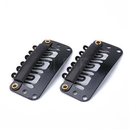 Spray Painted Iron Snap Hair Clips X-OHAR-S195-18-1