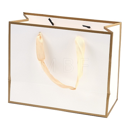 Rectangle Paper Bags with Rope Handles CARB-L011-02B-01-1