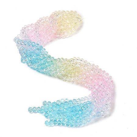 Transparent Painted Glass Beads Strands DGLA-A034-T8mm-A21-1