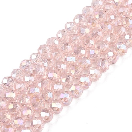 Electroplate Glass Beads Strands EGLA-A034-T6mm-B12-1