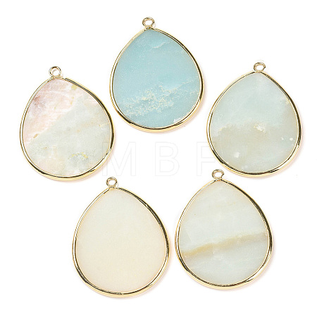 Natural Amazonite Pendants G-E526-01B-1