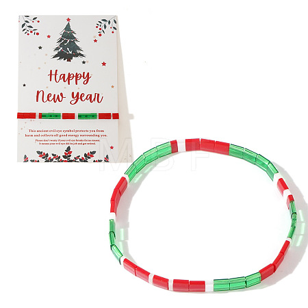 Christmas Acrylic Beads Stretch Bracelets for Women GG0604-6-1