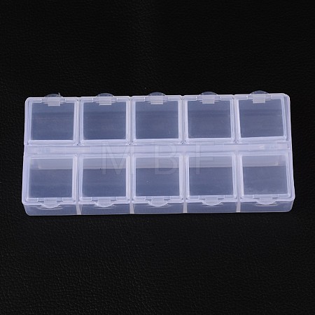 Cuboid Plastic Bead Containers CON-N007-02-1
