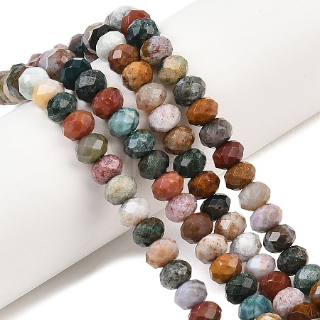 Natural Ocean Agate/Ocean Jasper Beads Strands G-C259-A32-5x8mm-1