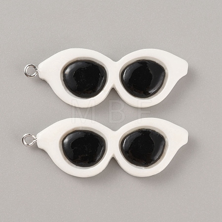 Opaque Resin Pendants RESI-WH0026-89E-1