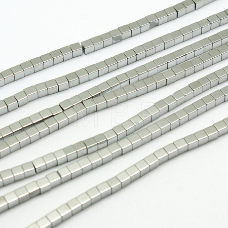 Non-magnetic Synthetic Hematite Beads Strands G-E098-2mm-5-1