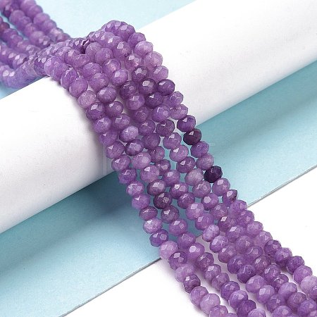 Dyed Natural Malaysia Jade Rondelle Beads Strands G-E316-2x4mm-39-1