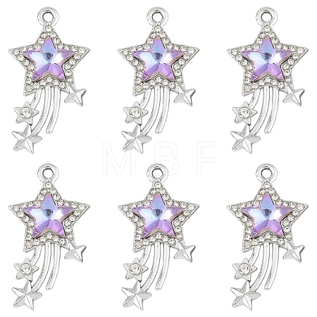 10Pcs Glass Pendants GLAA-YW0004-64B-03-1
