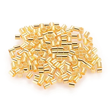 Cadmium Free & Nickel Free & Lead Free Brass Crimp Beads X-E003-G-NF-1