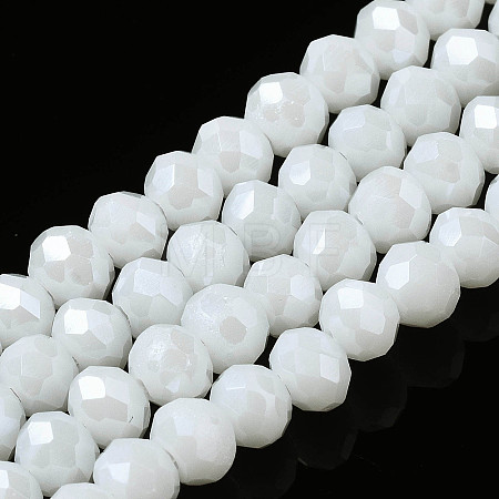 Electroplate Glass Beads Strands EGLA-A044-P4mm-A01-1