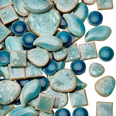 500G 4 Styles Handmade Porcelain Cabochons DIY-SP0007-70-1