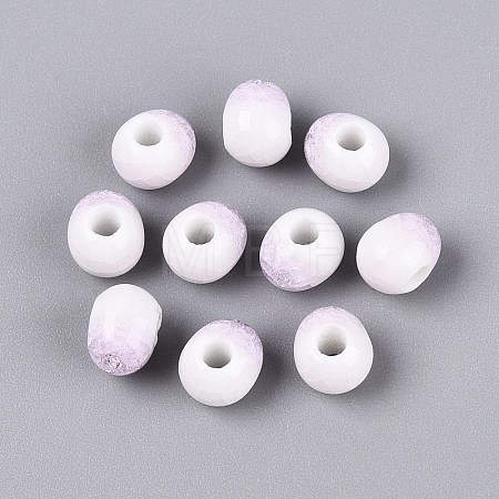 Handmade Crackle Porcelain Beads PORC-Q008-06A-03-1