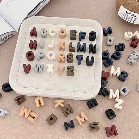 Spray Painted Opaque Acrylic Beads OACR-N138-50-1