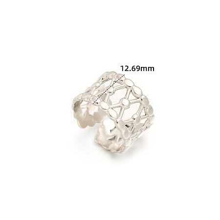 304 Stainless Steel Cuff Open Rings WGC3834-04-1