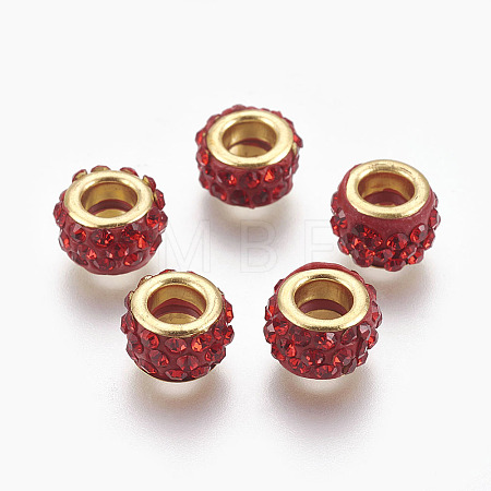 Handmade Polymer Clay European Beads CLAY-O002-01G-D-1