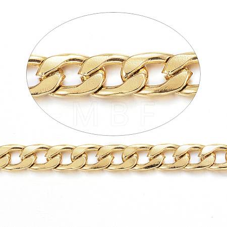 304 Stainless Steel Cuban Link Chains CHS-P003-20G-1