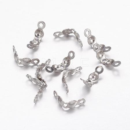 Tarnish Resistant 304 Stainless Steel Bead Tips STAS-E129-06P-1