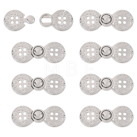 Zinc Alloy Snap Lock Clasps LS-FIND-WH0149-96P-1