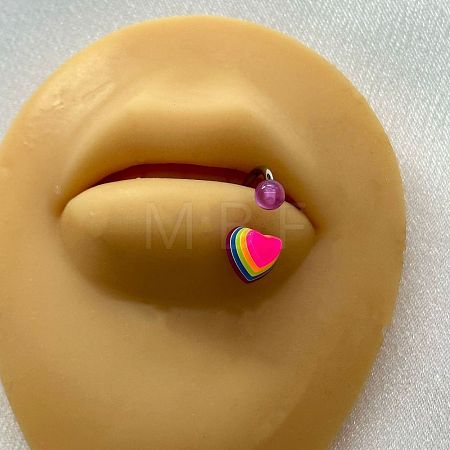 316L Surgical Stainless Steel with Acrylic Luminous Lip Rings FS-WG019E1-05-1