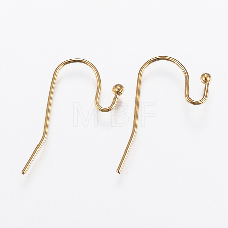 Ion Plating(IP) 316 Stainless Steel Earring Hooks STAS-E145-09G-1