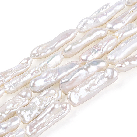 Baroque Natural Keshi Pearl Beads Strands PEAR-S020-E02-1