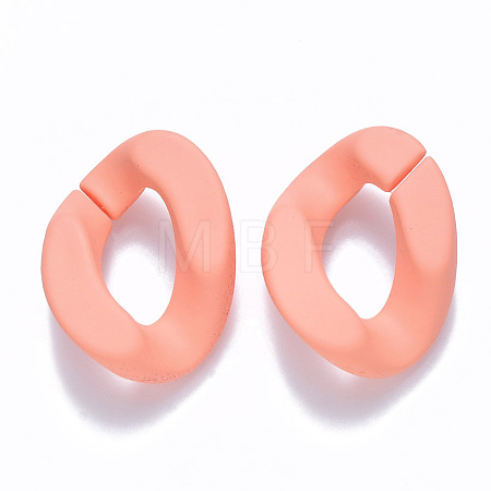 Opaque Spray Painted Acrylic Linking Rings OACR-S036-001B-I02-1